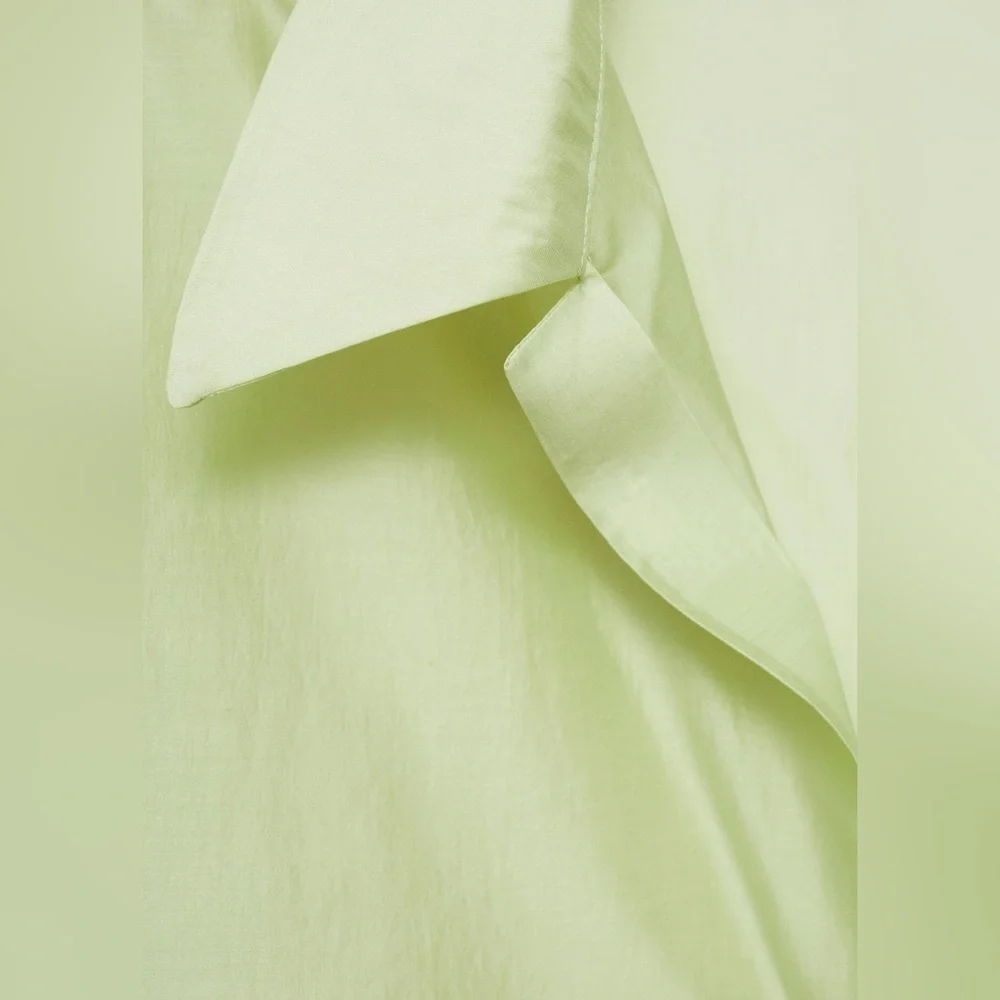 Mango satin lyocell light green shirt NWT - Picture 7 of 8